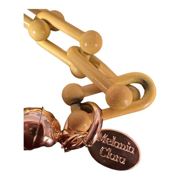 Melania Clara Melissa Yellow and gold daisy and Orchid chain bracelet NEW (2) - Picture 7 of 16